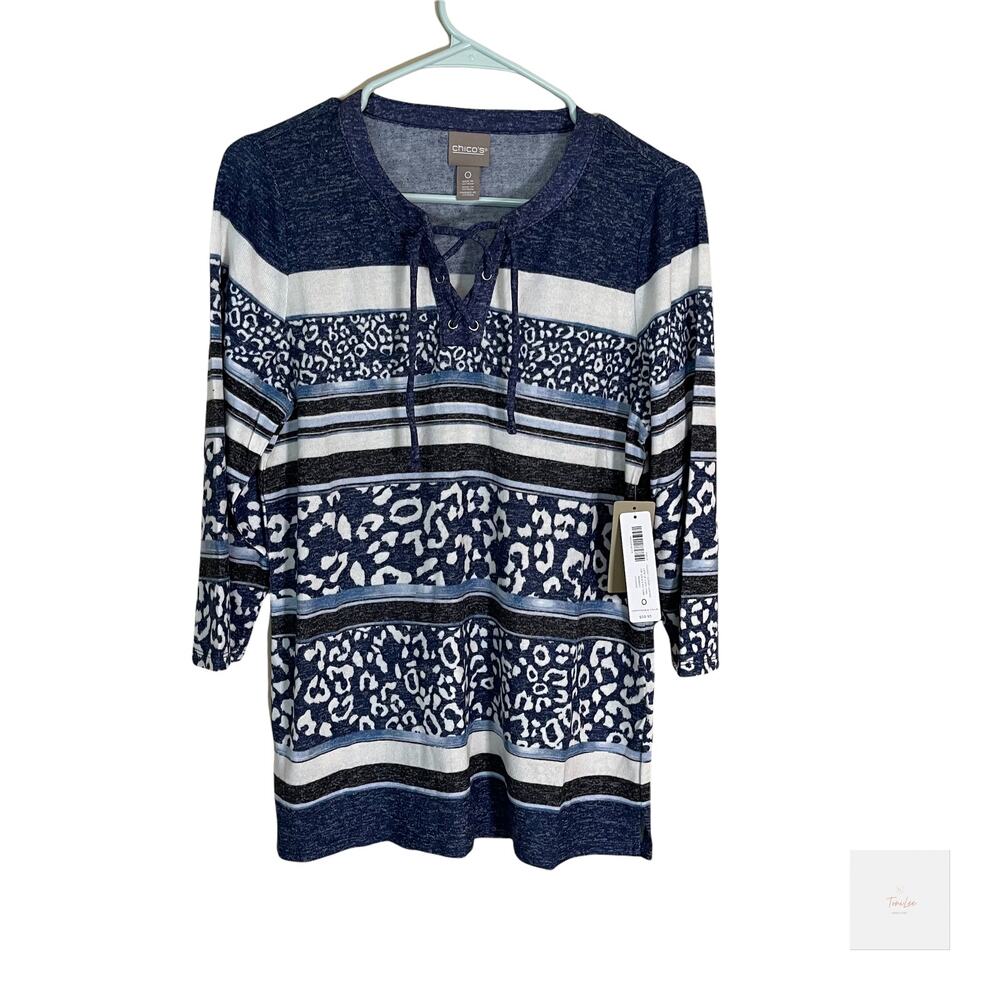 Chicos cozisoft leopard tunic size 0